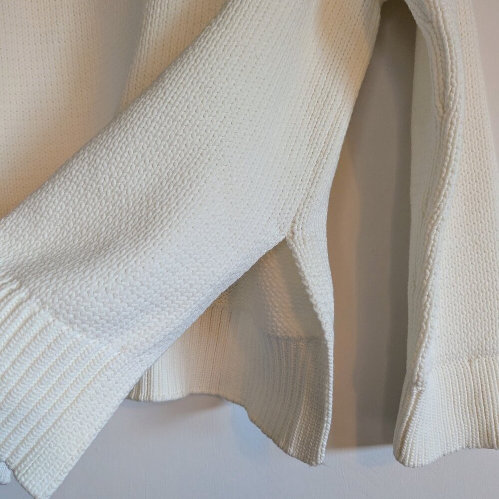 Jenni Kayne chunky crewneck cotton sweater in ivory white Size XS NWOT - Picture 11 of 11